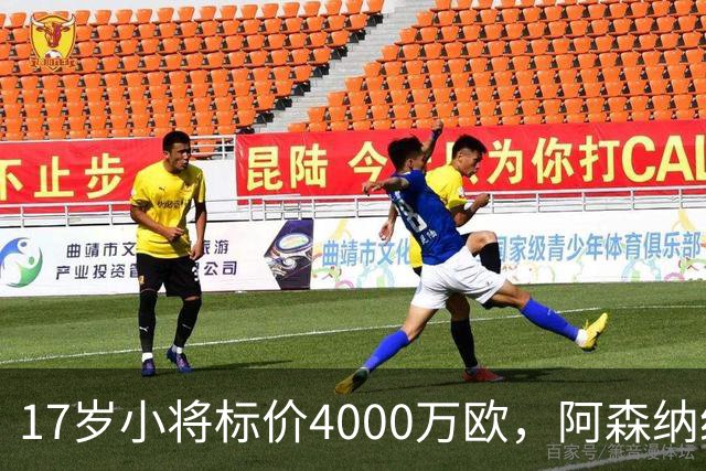 17岁小将标价4000万欧，阿森纳纽卡还要等一年